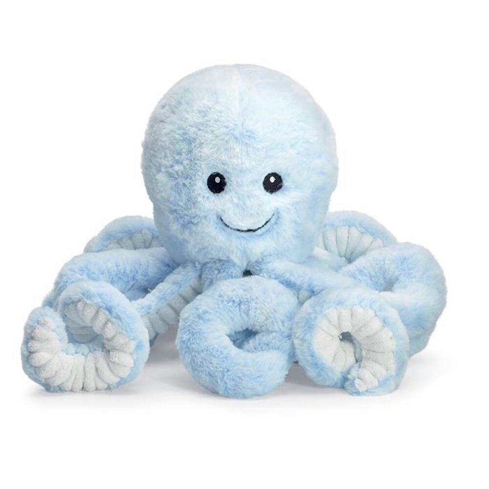 Burton + Burton OCTOPUS Plush Stuffed Animal Toy 11”x11” Light Blue & White